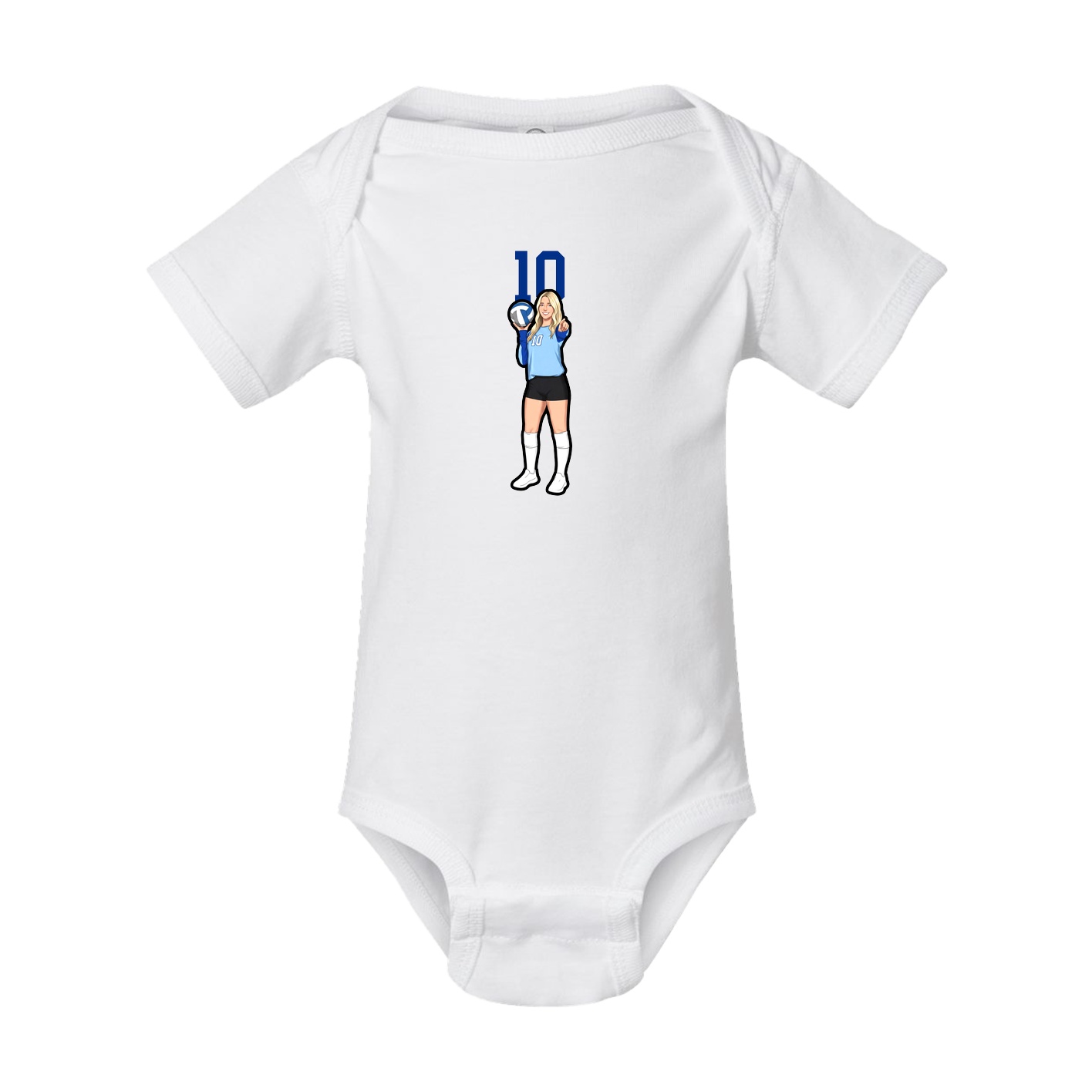 Baby Onesie — Number Top in White