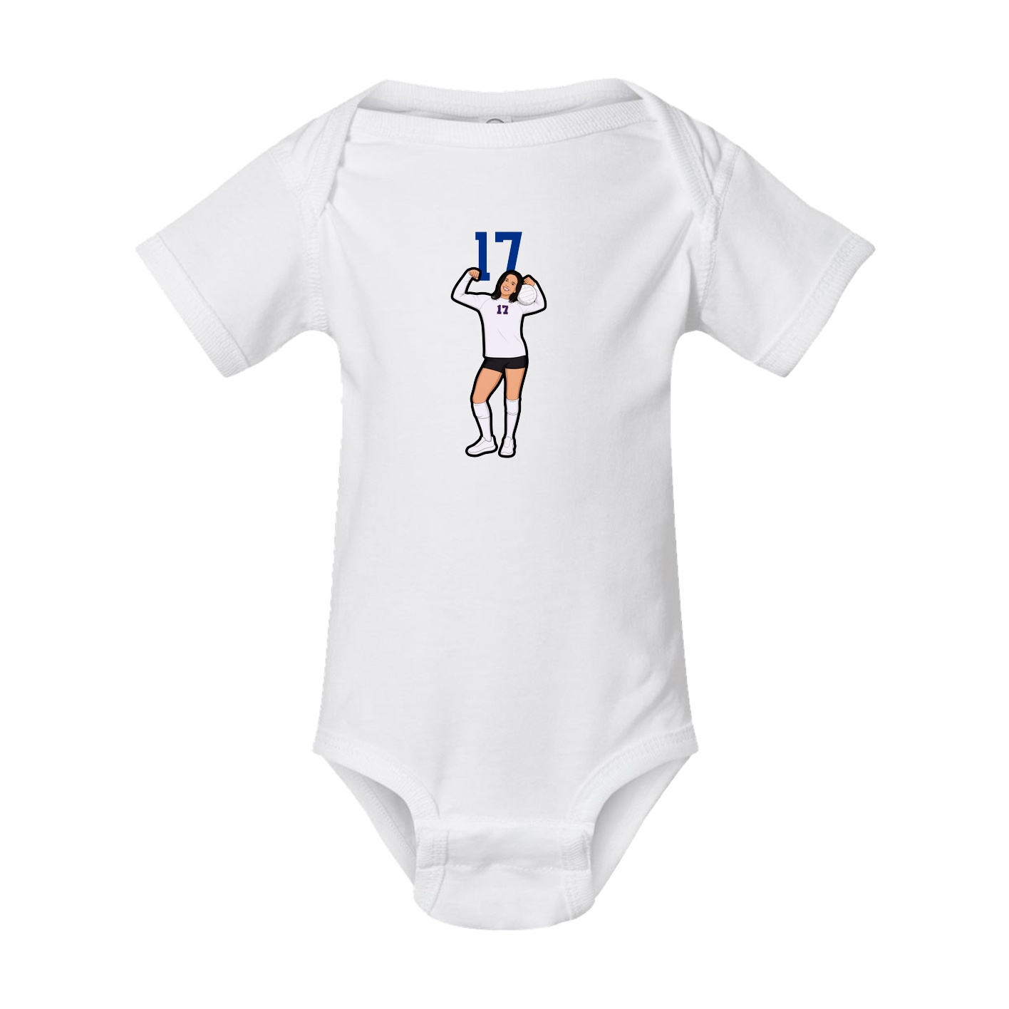 Baby Onesie — Number Top in White