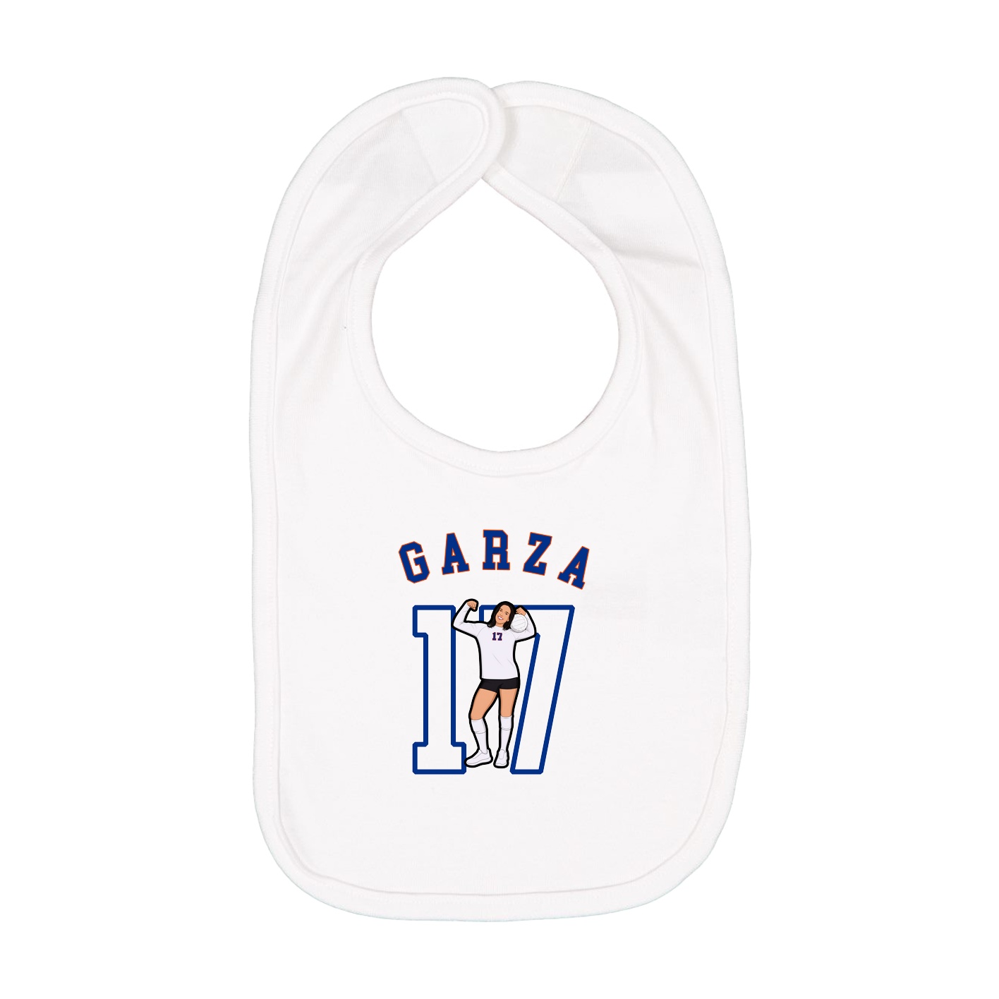 Infant Bib — Shirsey Arch in White