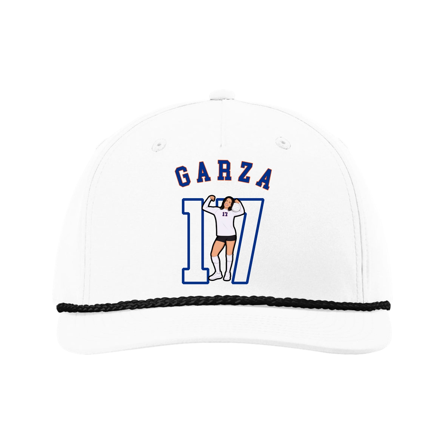 Five-Panel Classic Rope Cap — Shirsey Arch in White