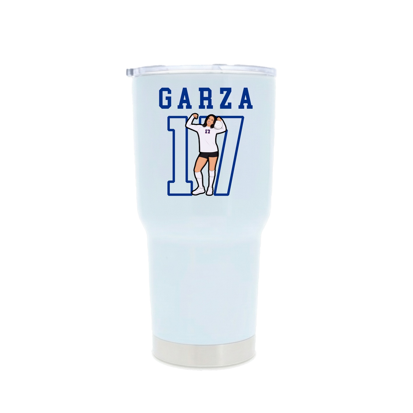 30oz Stainless Steel Tumbler — Shirsey in White