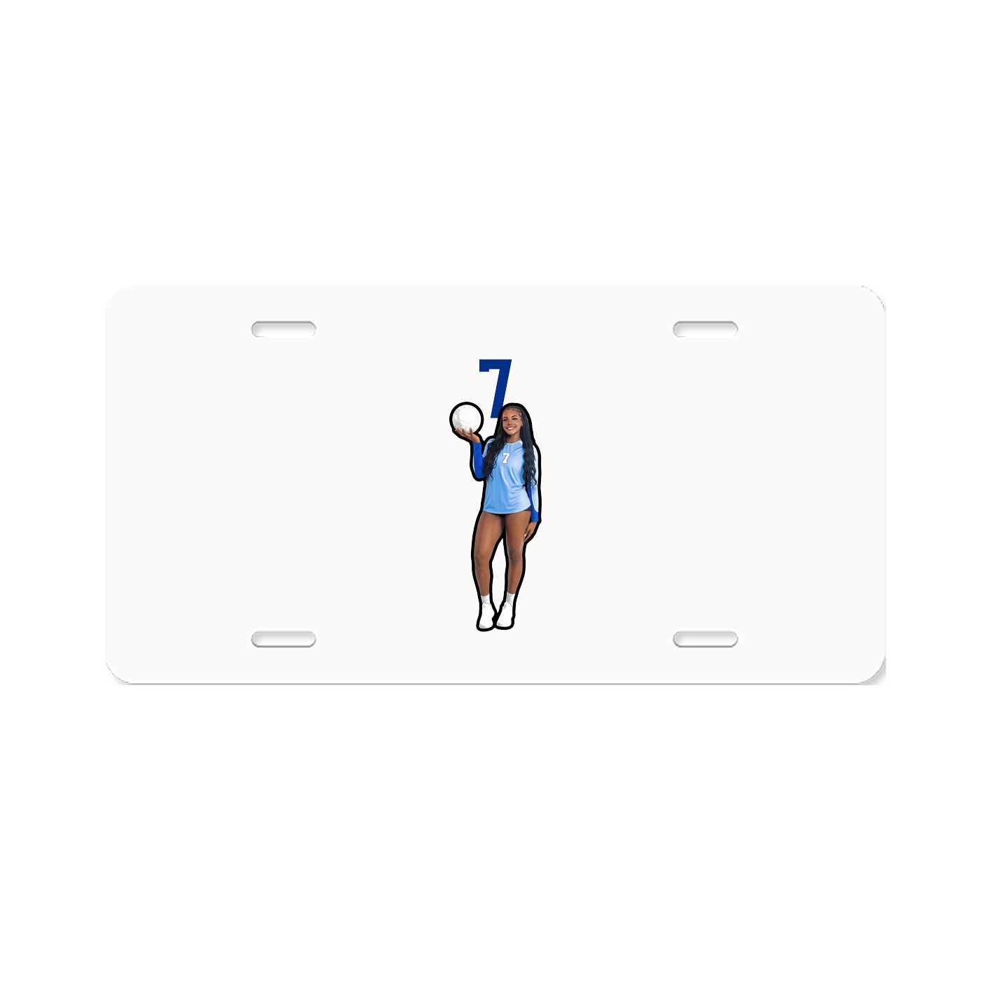 License Plate — Number Top in Classic