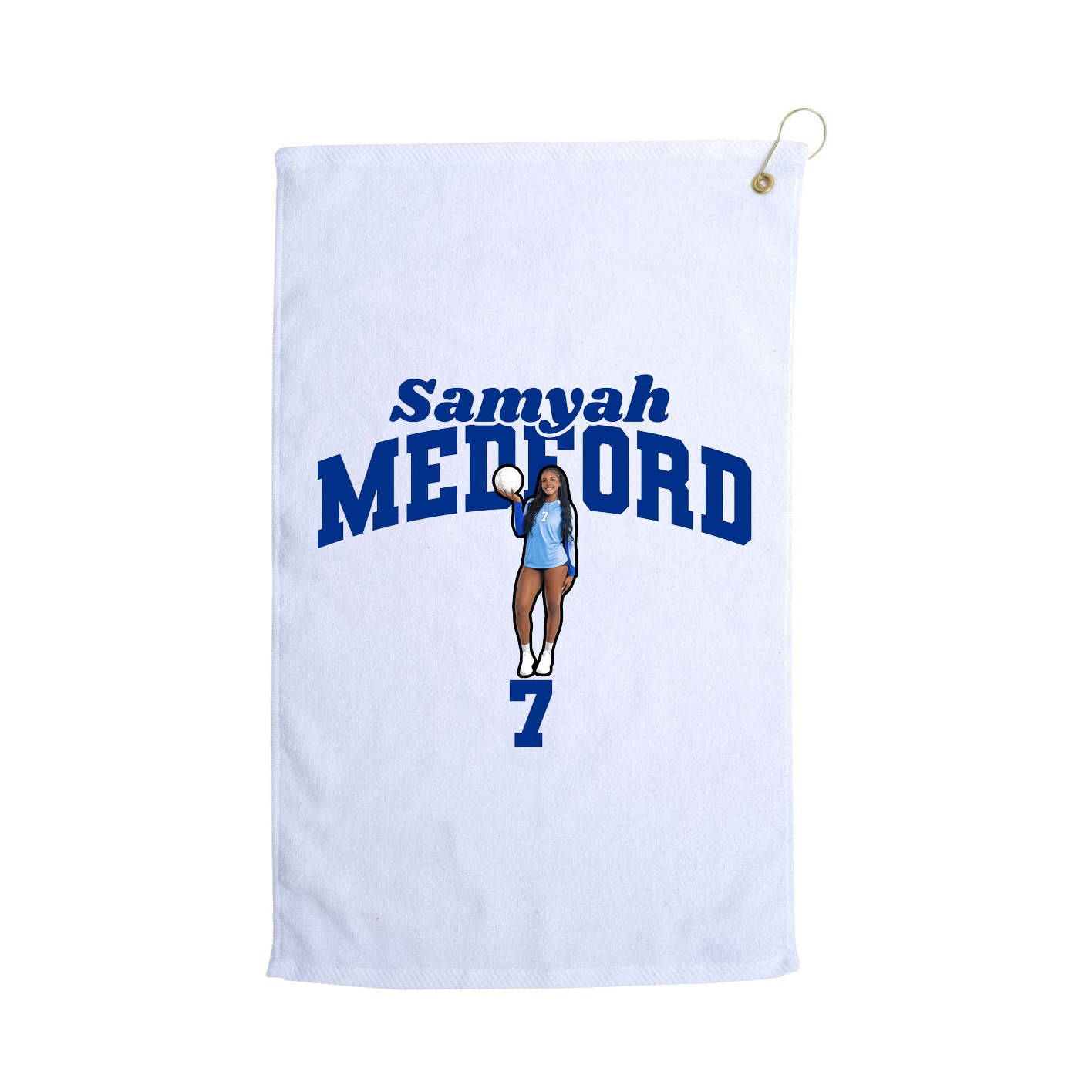 Golf Towel — Signature Arch in White