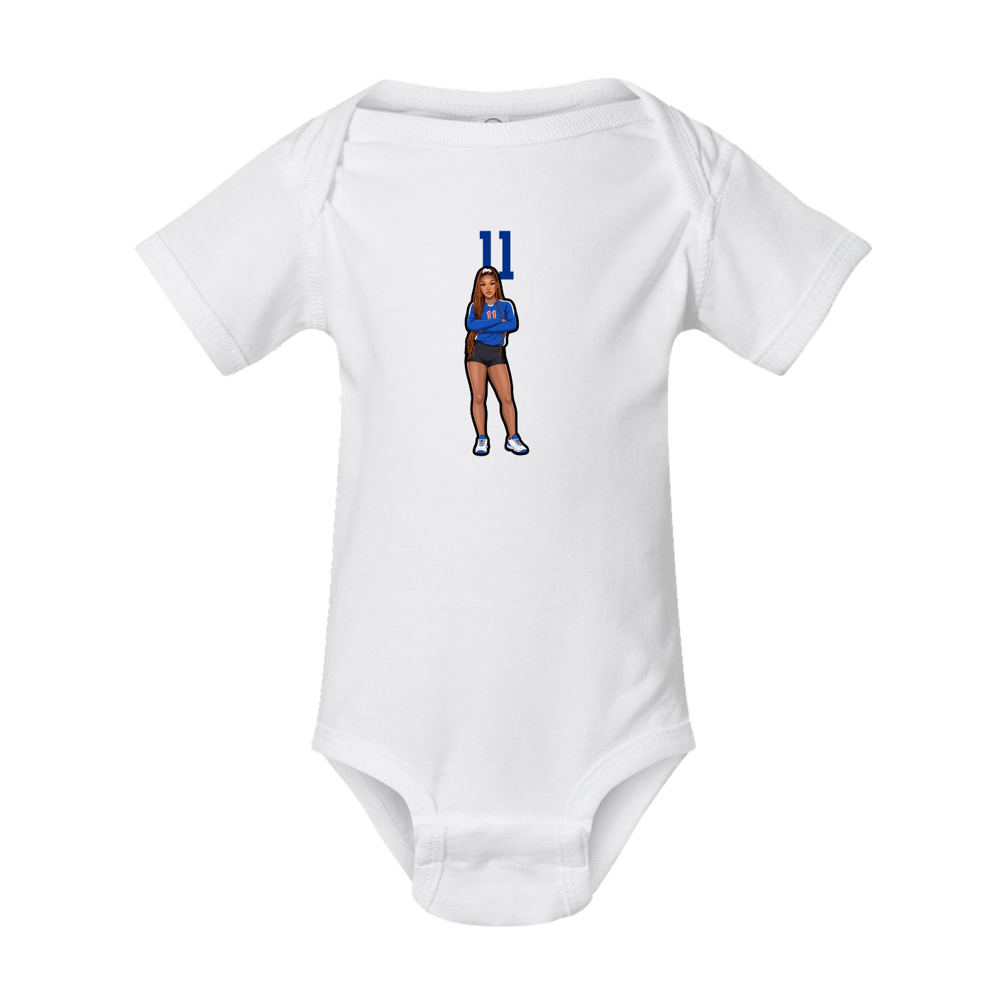 Baby Onesie — Number Top in White