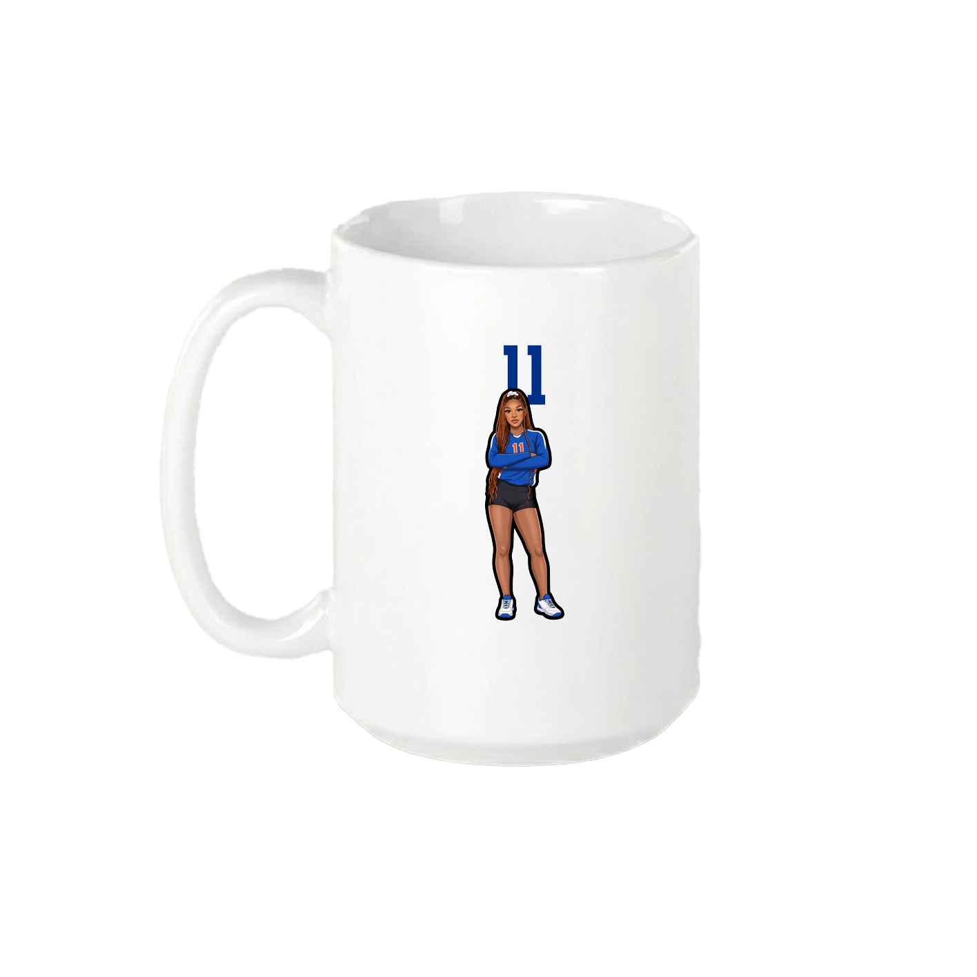 15oz Coffee Mug — Number Top in White