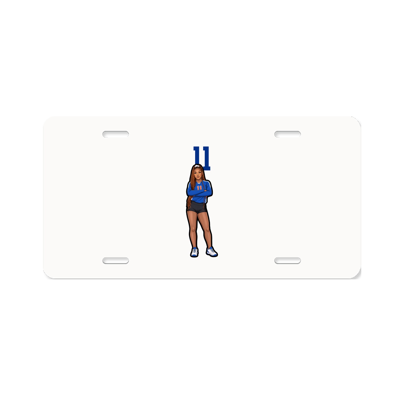 License Plate — Number Top in Classic
