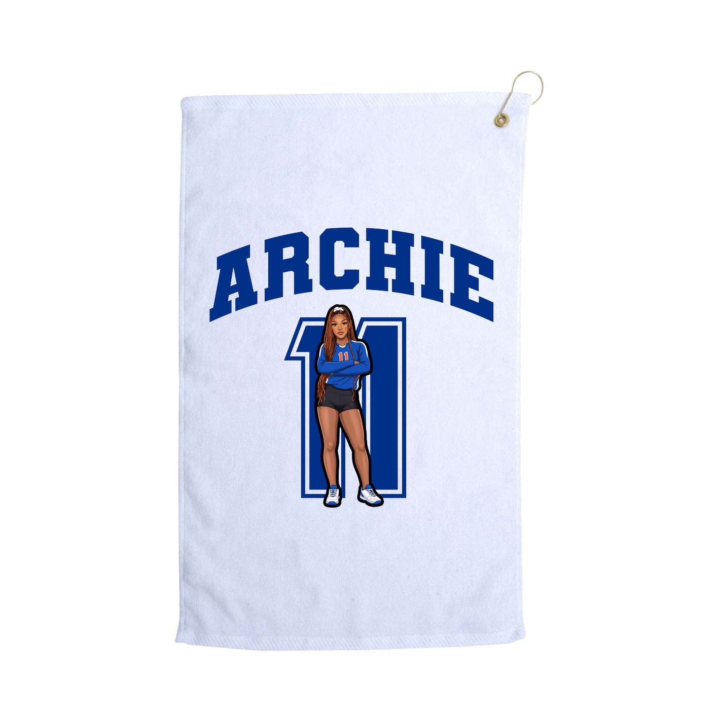 Golf Towel — Number in White