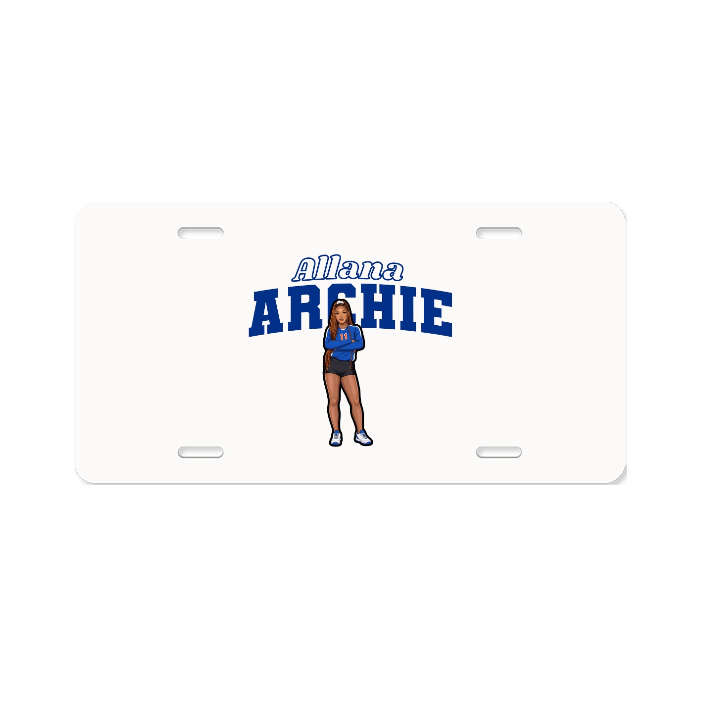License Plate — Name Arch in Classic