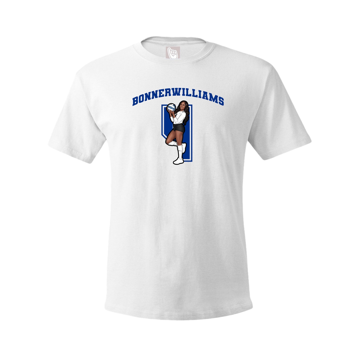 Youth Tee — Number in White