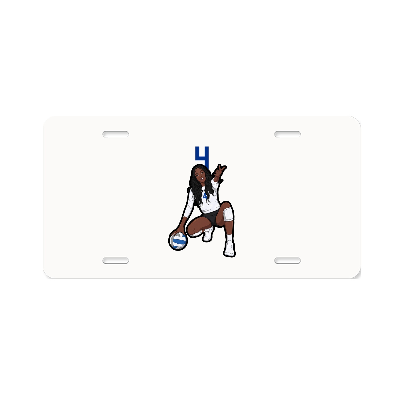 License Plate — Number Top in Classic
