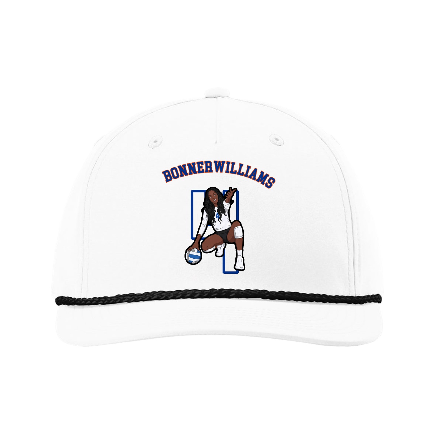 Five-Panel Classic Rope Cap — Shirsey Arch in White