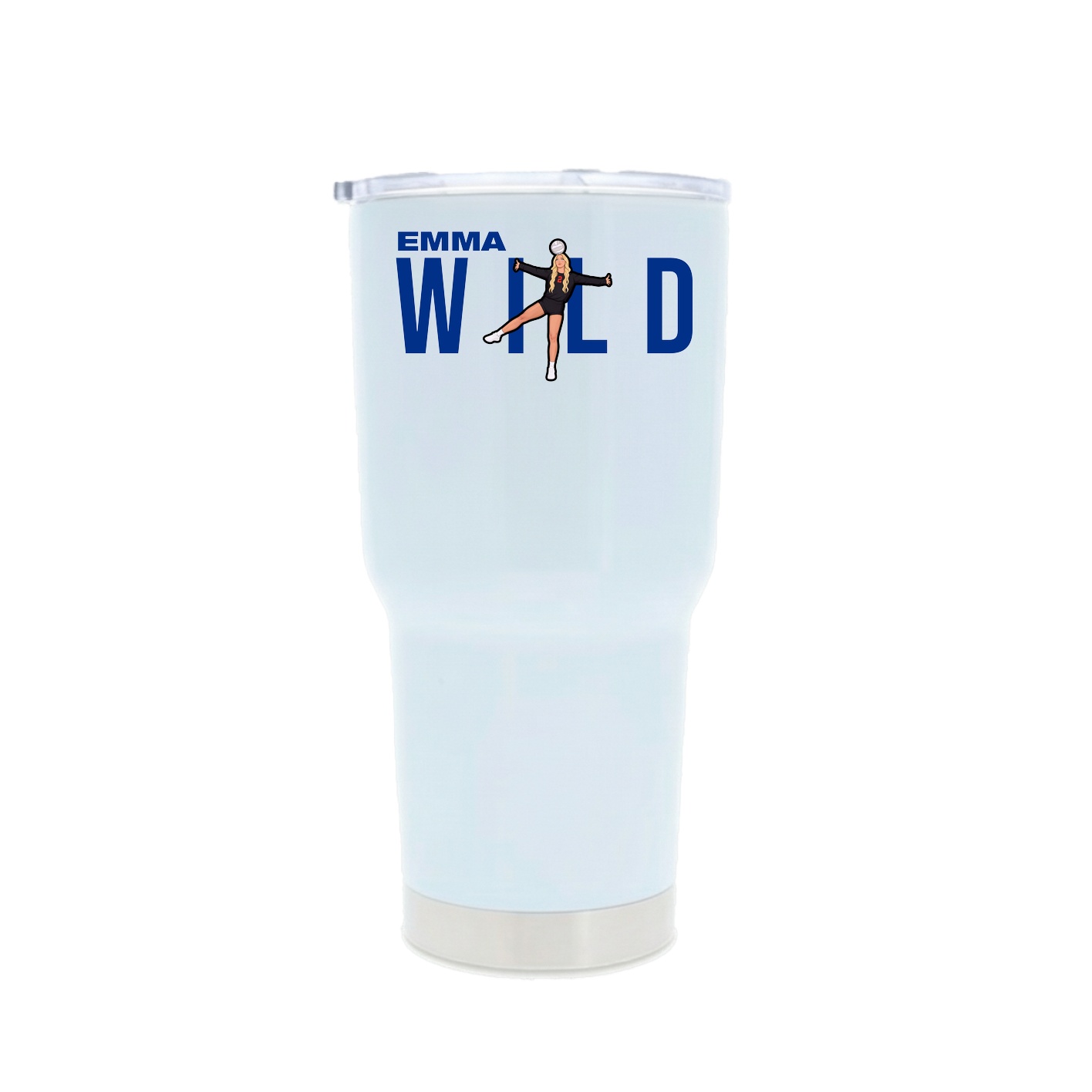 30oz Stainless Steel Tumbler — Player Name in White