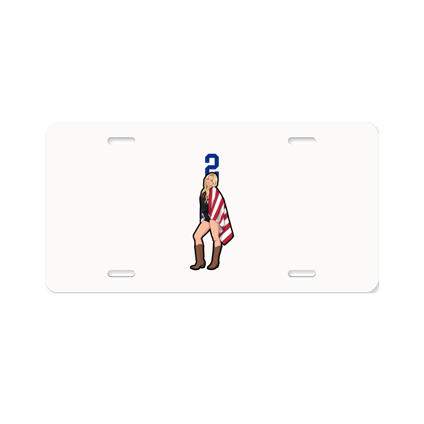 License Plate — Number Top in Classic