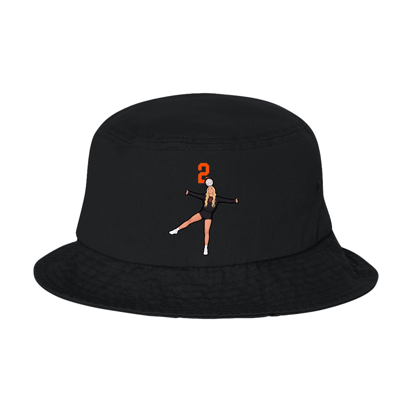 Bucket Cap — Number Top in Black