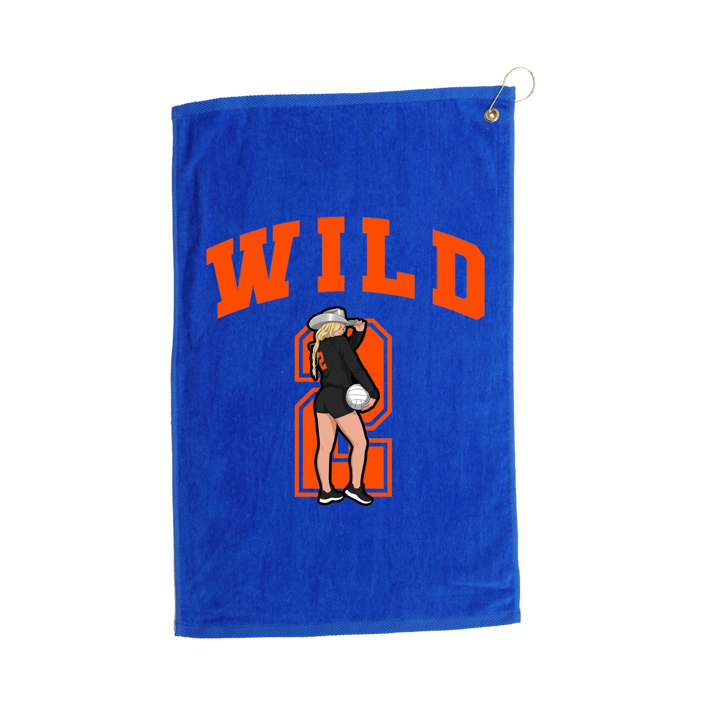 Golf Towel — Number in Royal