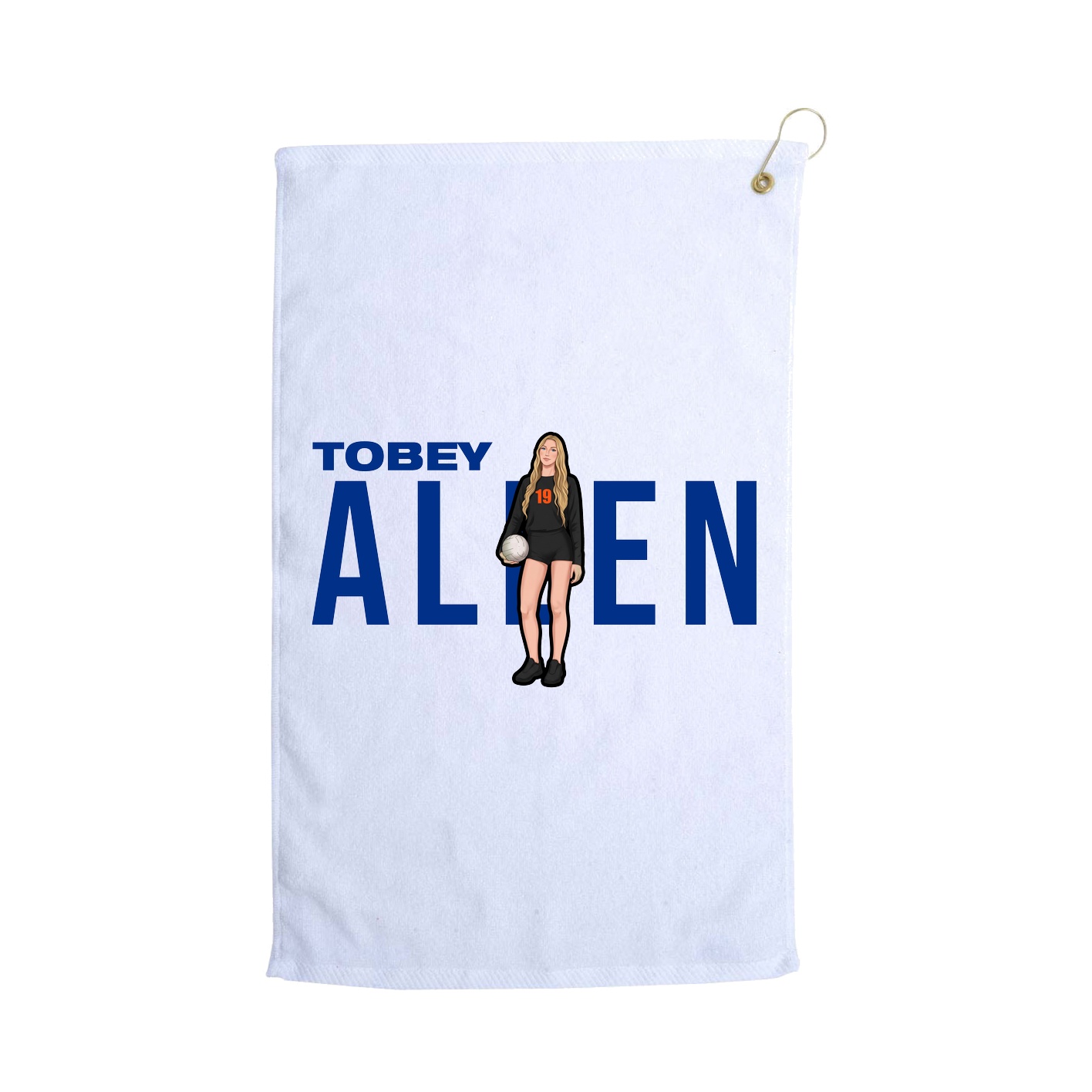 Golf Towel — Player Name in White