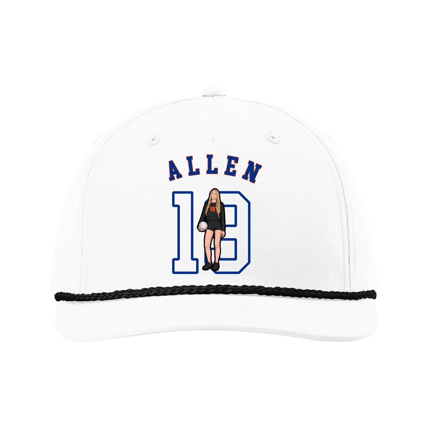 Five-Panel Classic Rope Cap — Shirsey Arch in White