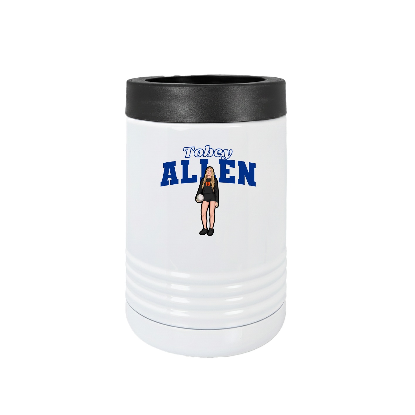 Beverage Holder — Name Arch in White
