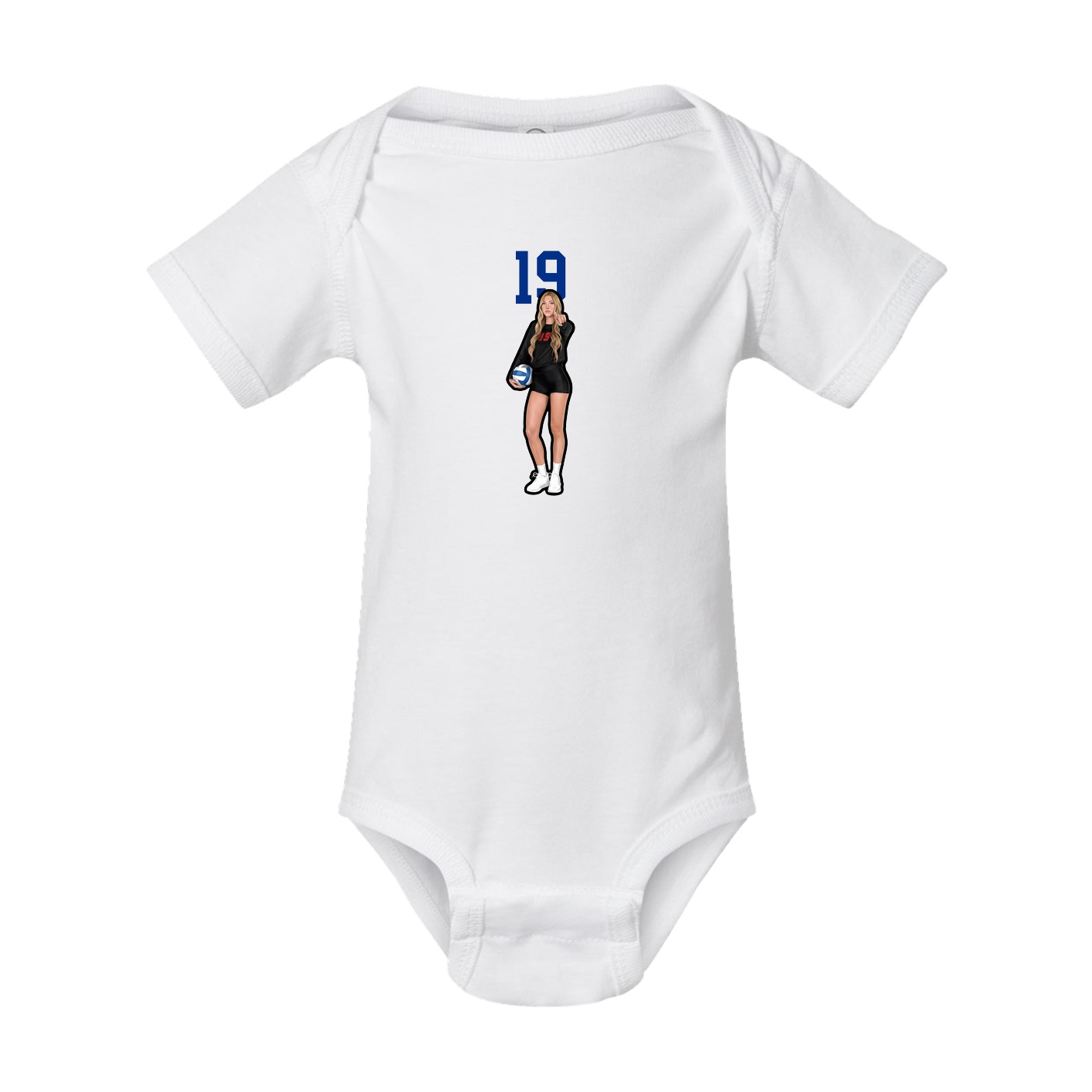 Baby Onesie — Number Top in White