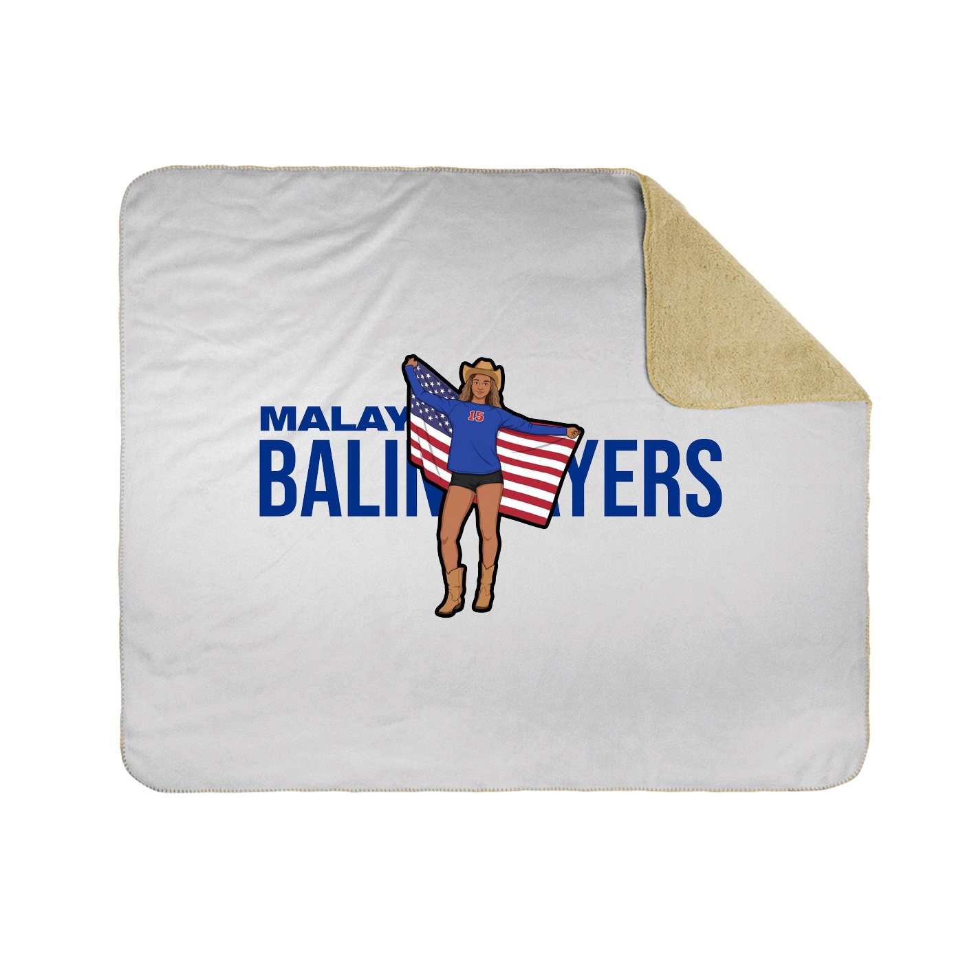 Throw Blanket — Player Name in White