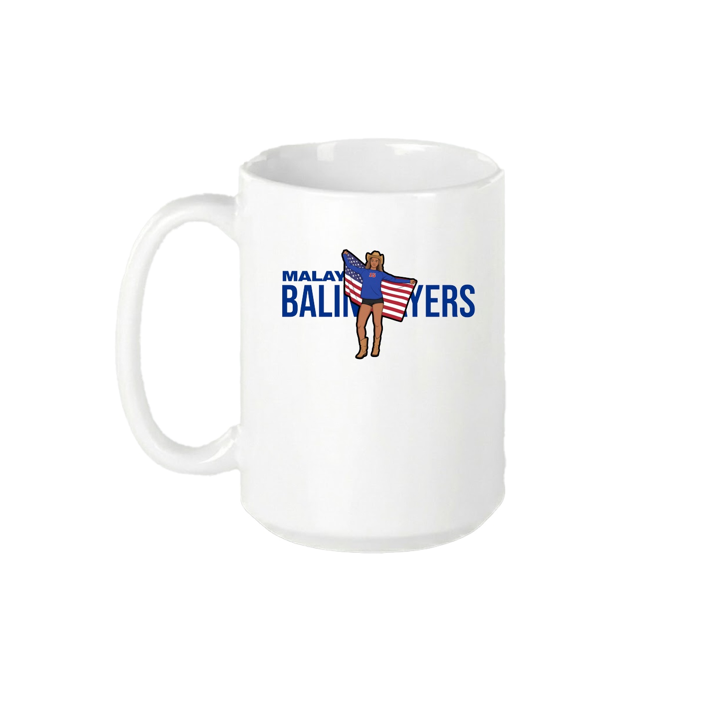 15oz Coffee Mug — Player Name in White