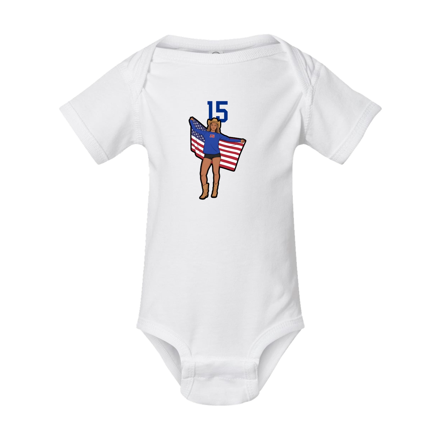 Baby Onesie — Number Top in White