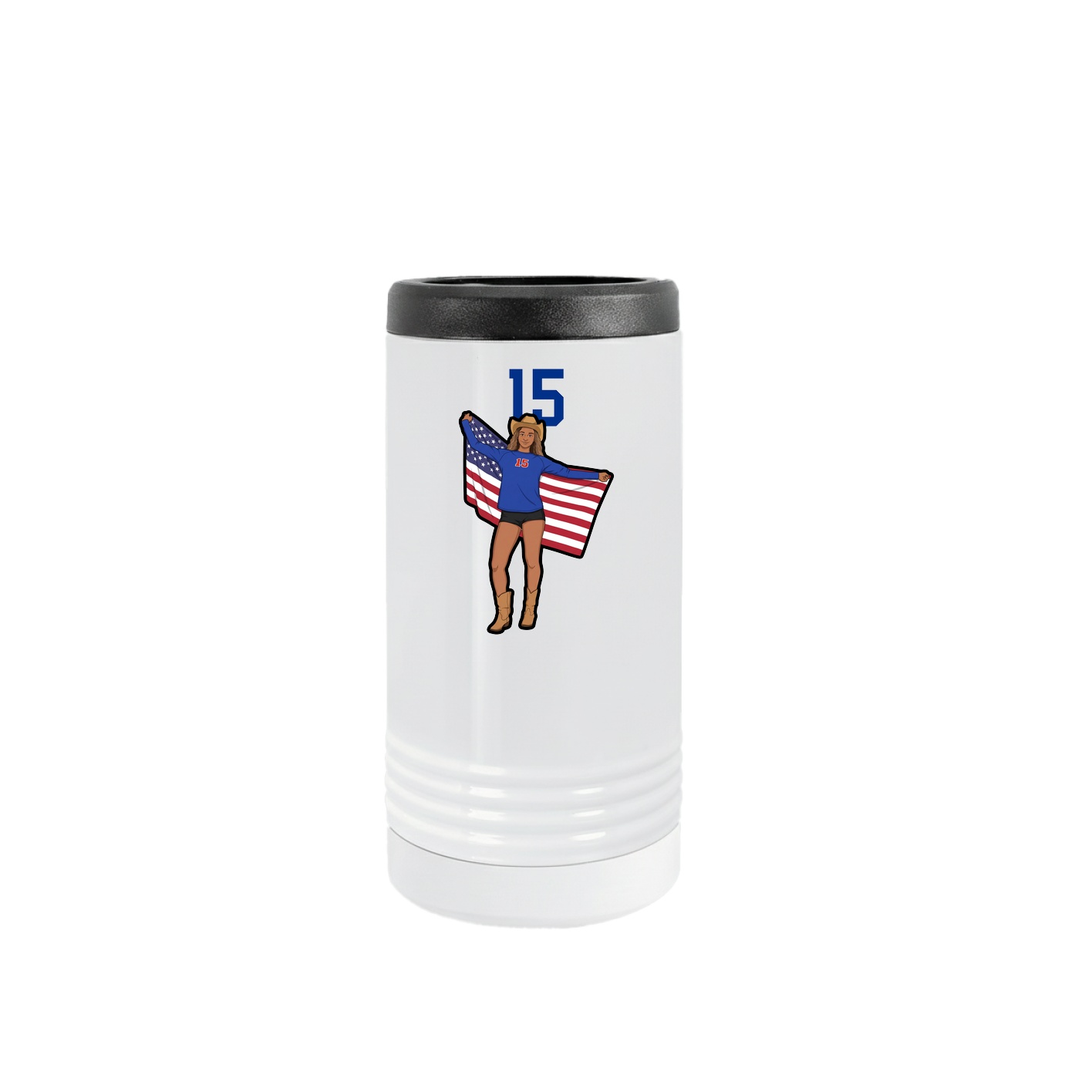 Slim Beverage Holder — Number Top in White