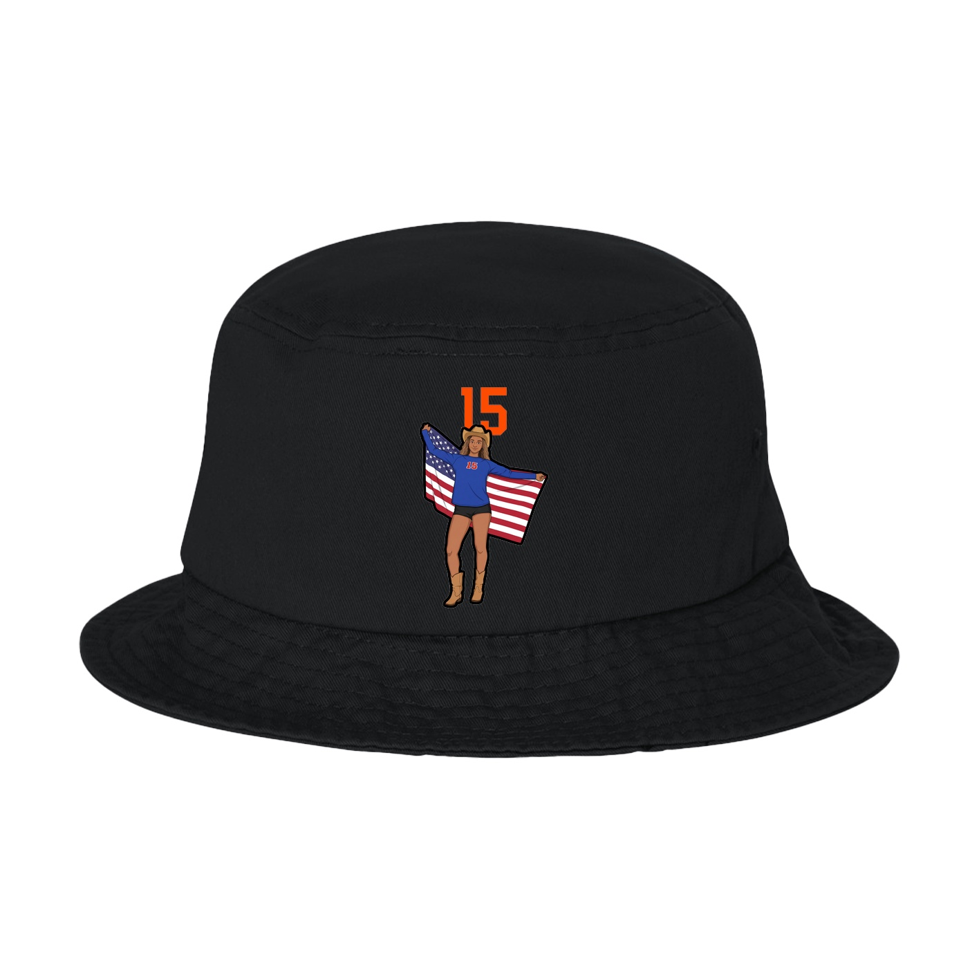 Bucket Cap — Number Top in Black