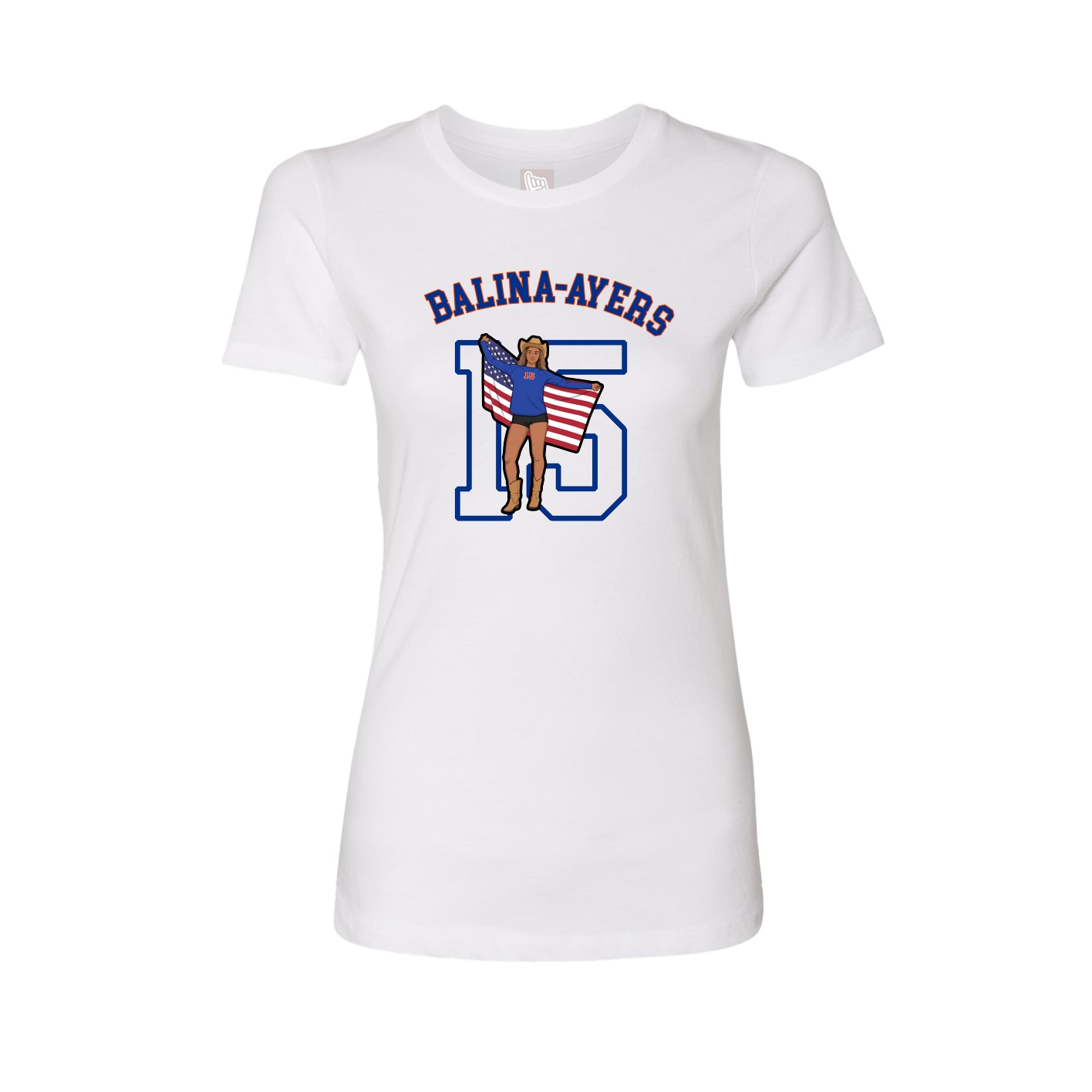 Fitted Women's Tee — Shirsey Arch in White