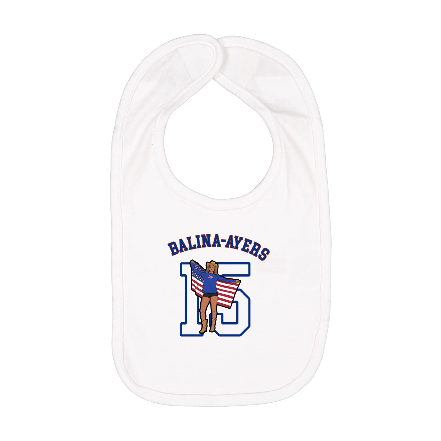 Infant Bib — Shirsey Arch in White
