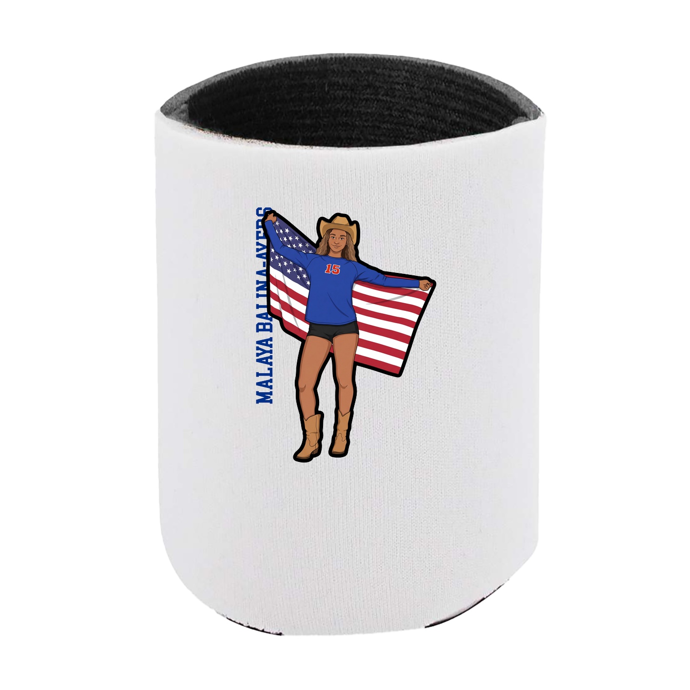Can Holder — Name Vertical in White