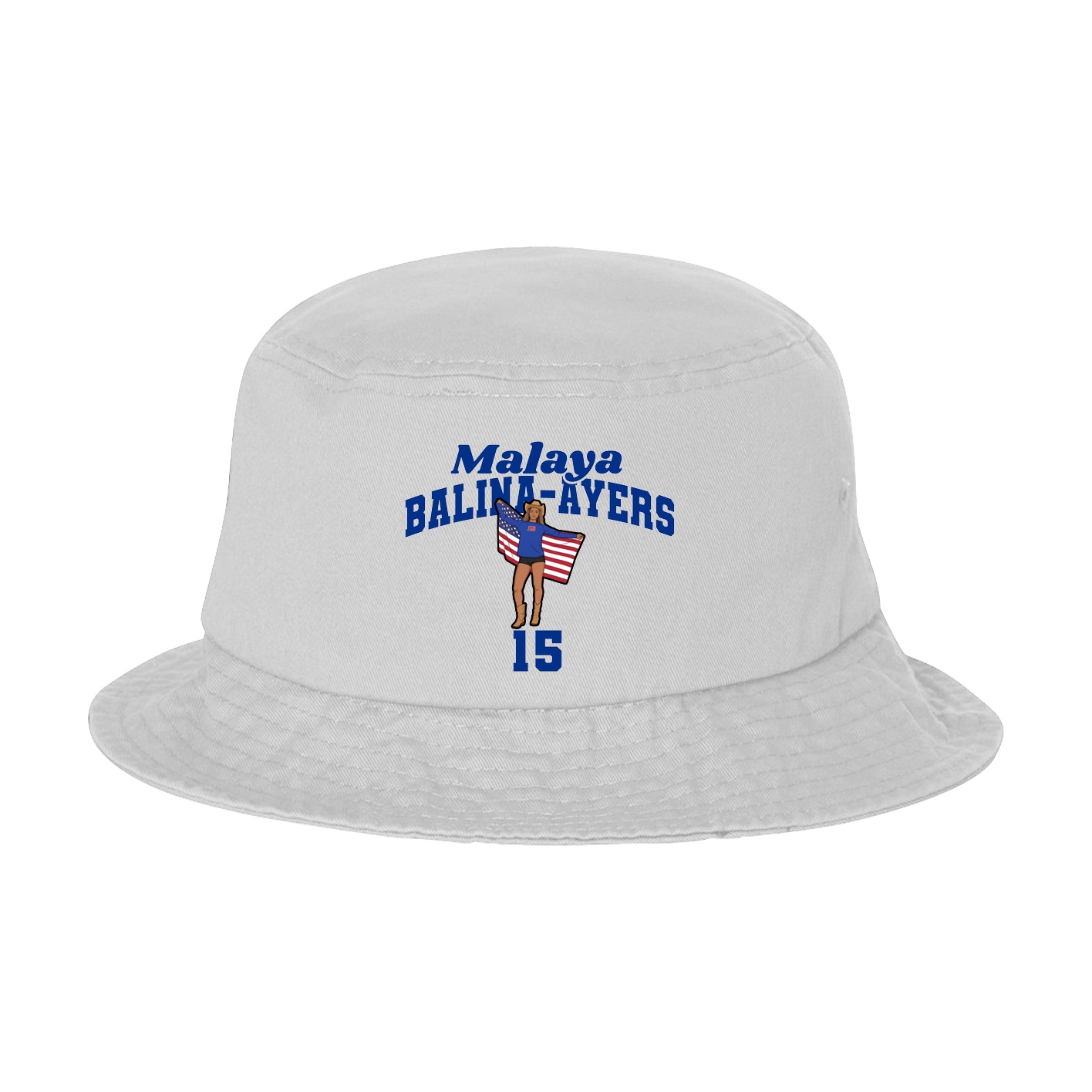 Bucket Cap — Signature Arch in White