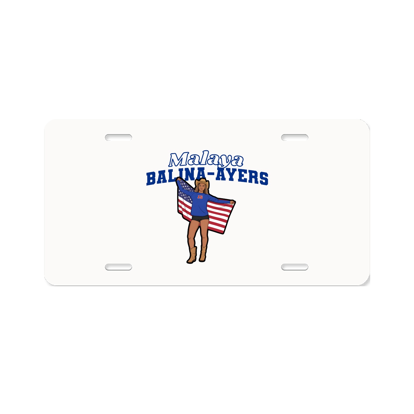 License Plate — Name Arch in Classic