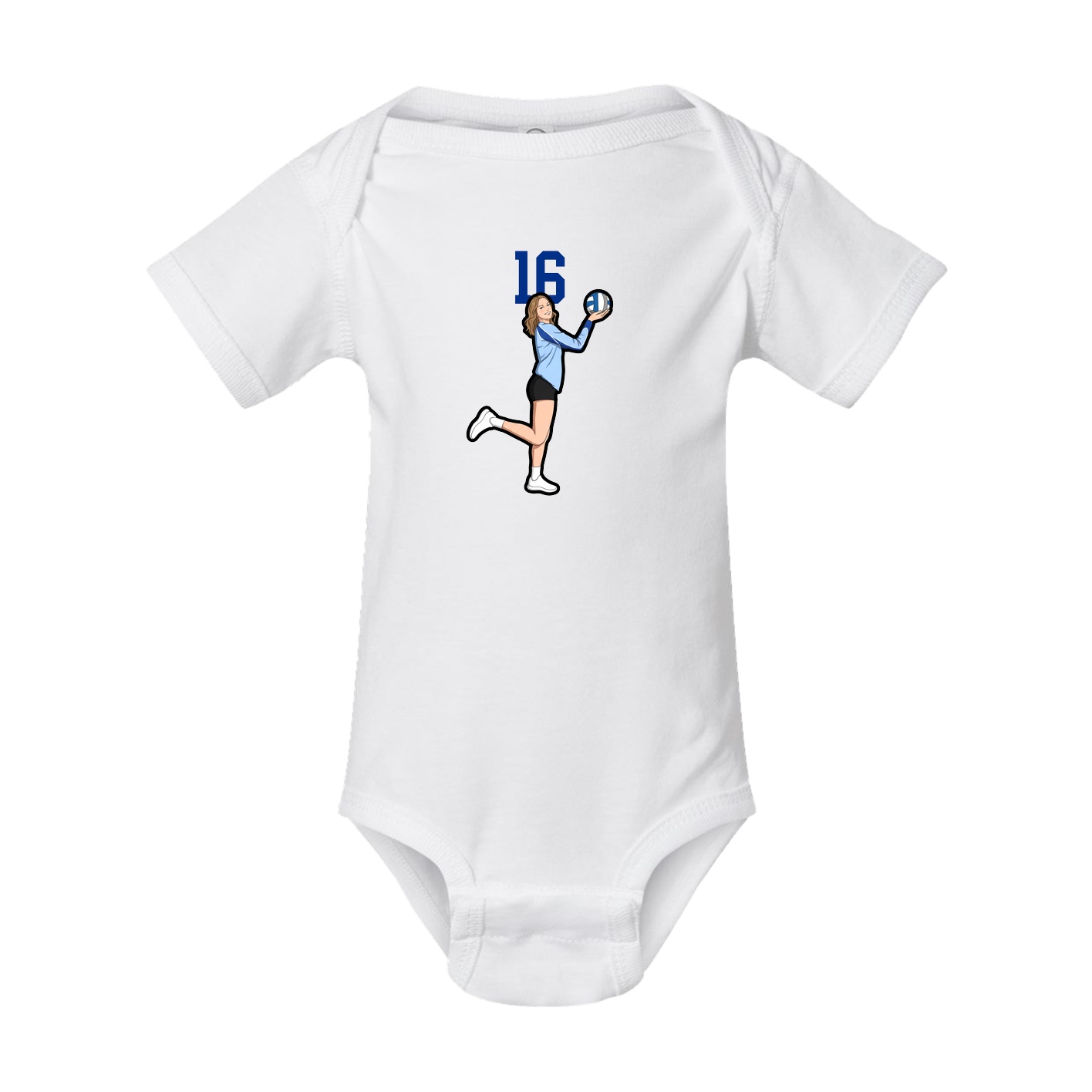 Baby Onesie — Number Top in White