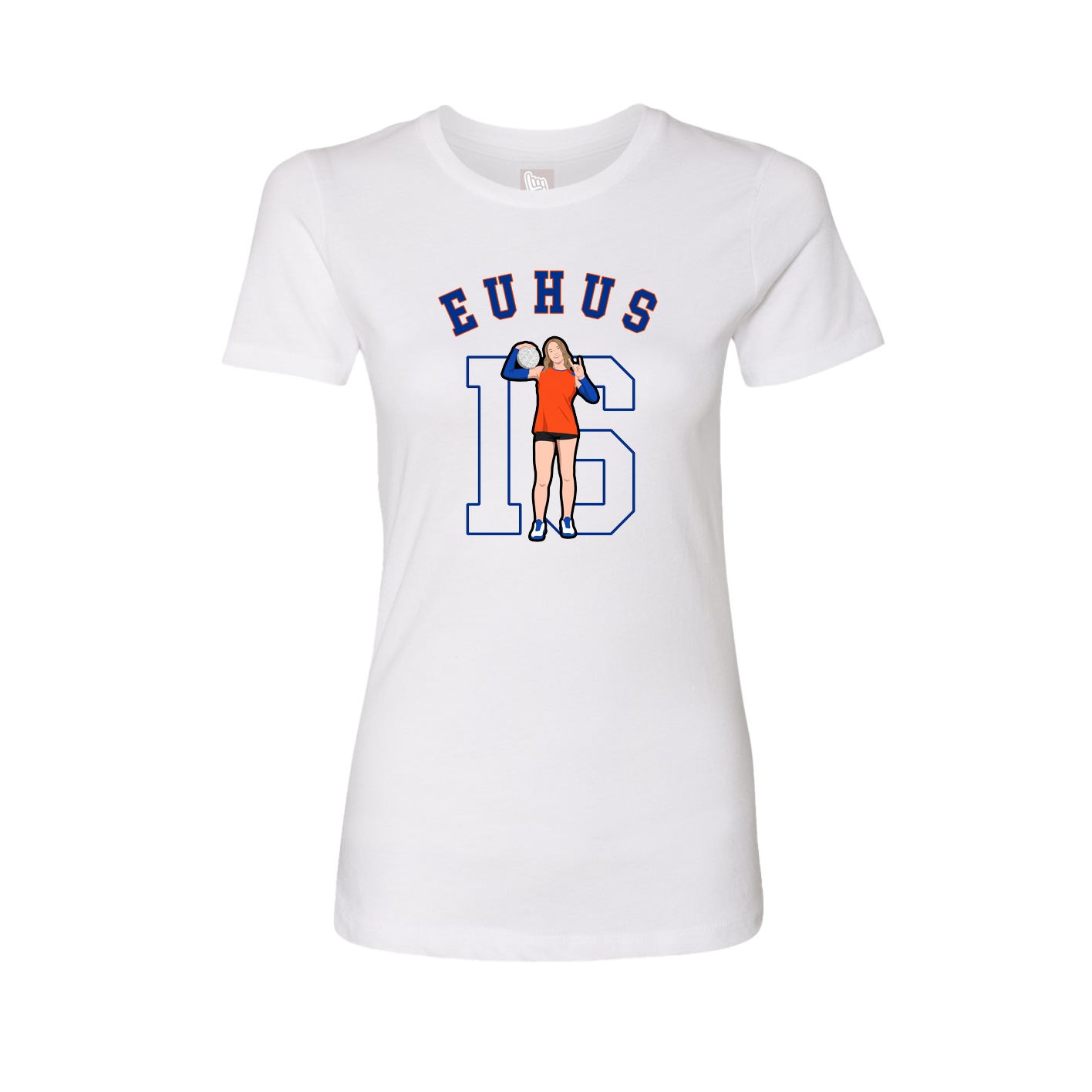 Fitted Women's Tee — Shirsey Arch in White