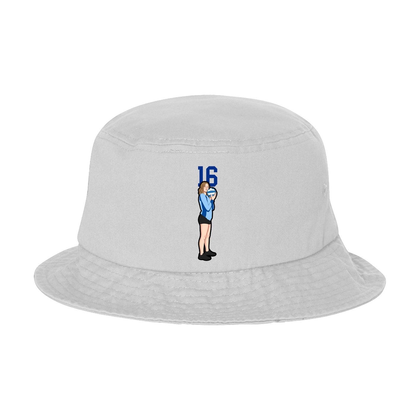 Bucket Cap — Number Top in White