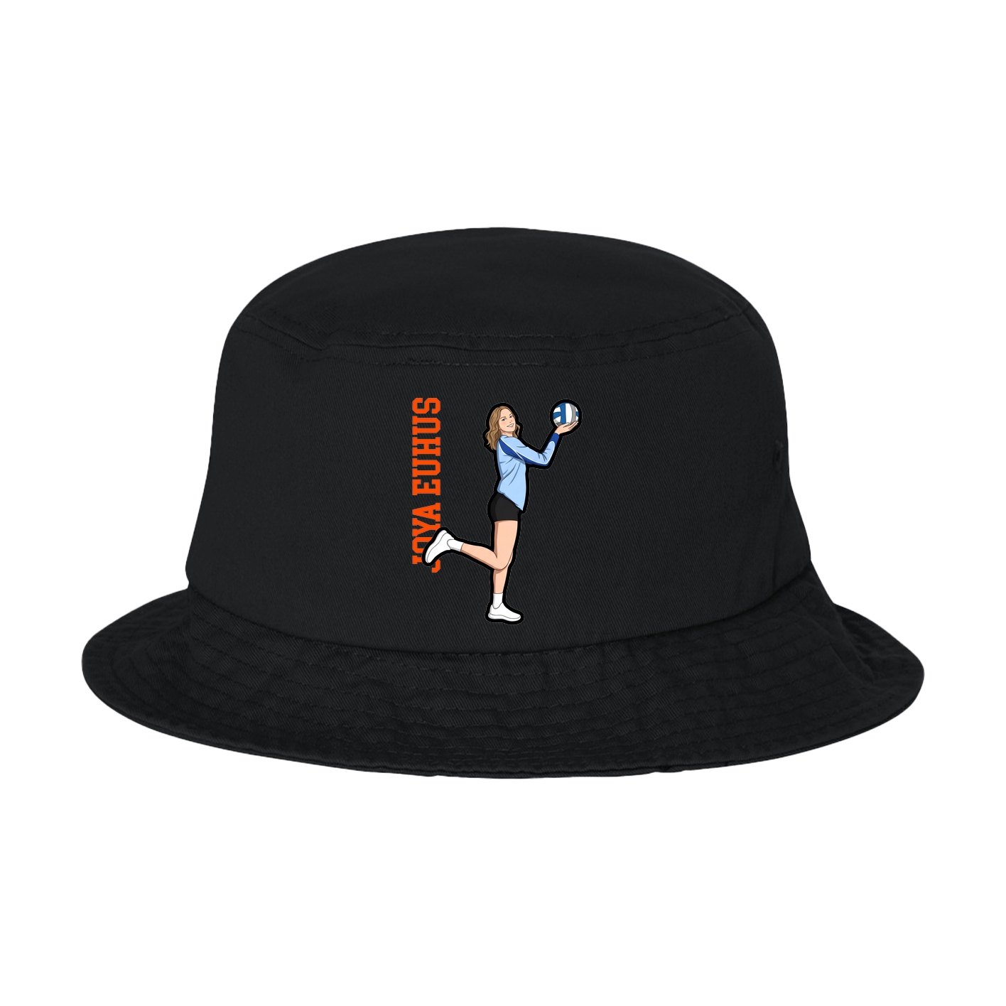 Bucket Cap — Name Vertical in Black
