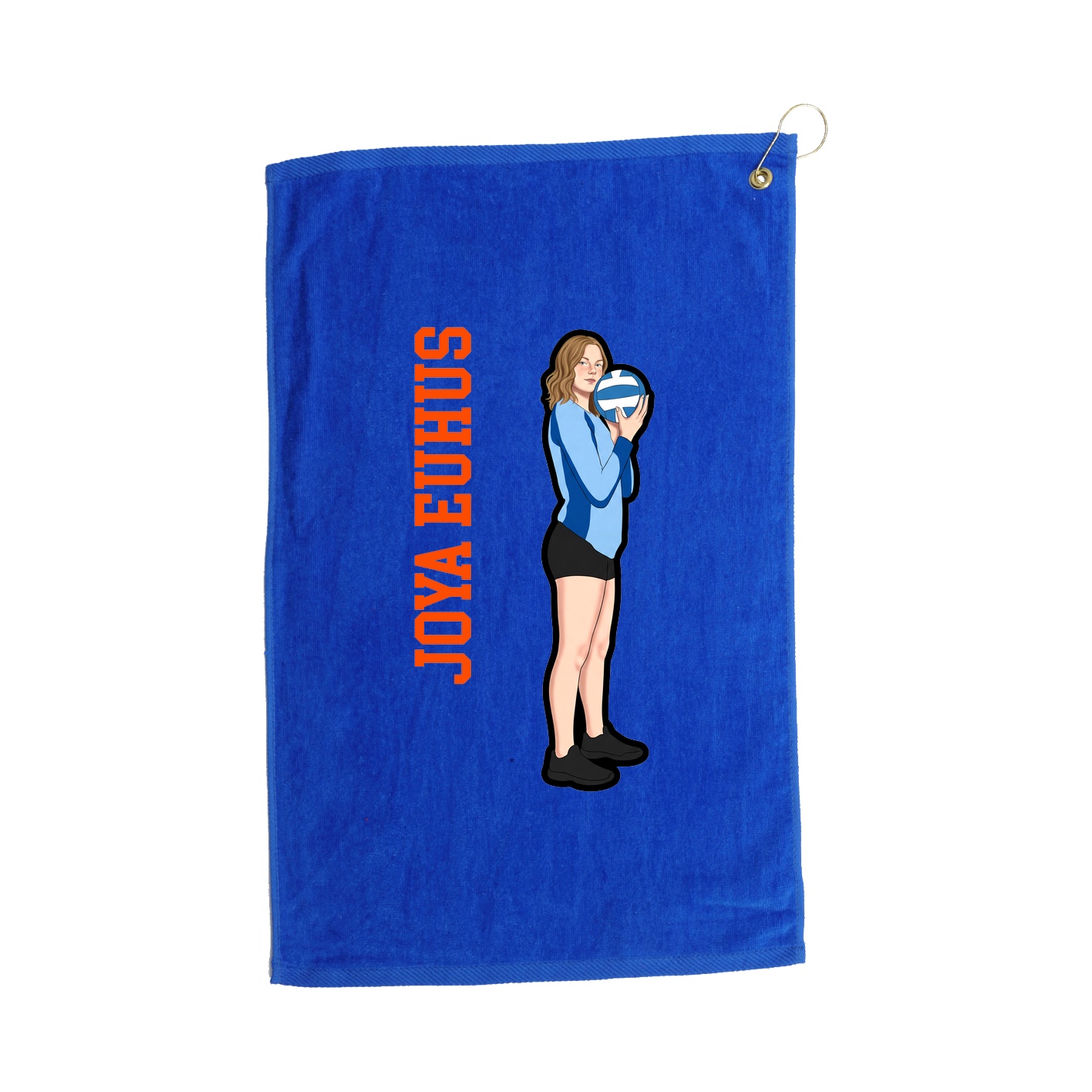 Golf Towel — Name Vertical in Royal