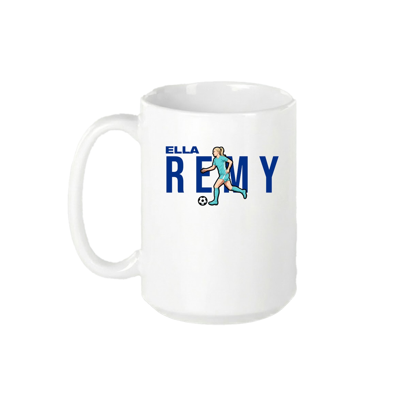 15oz Coffee Mug — Player Name in White