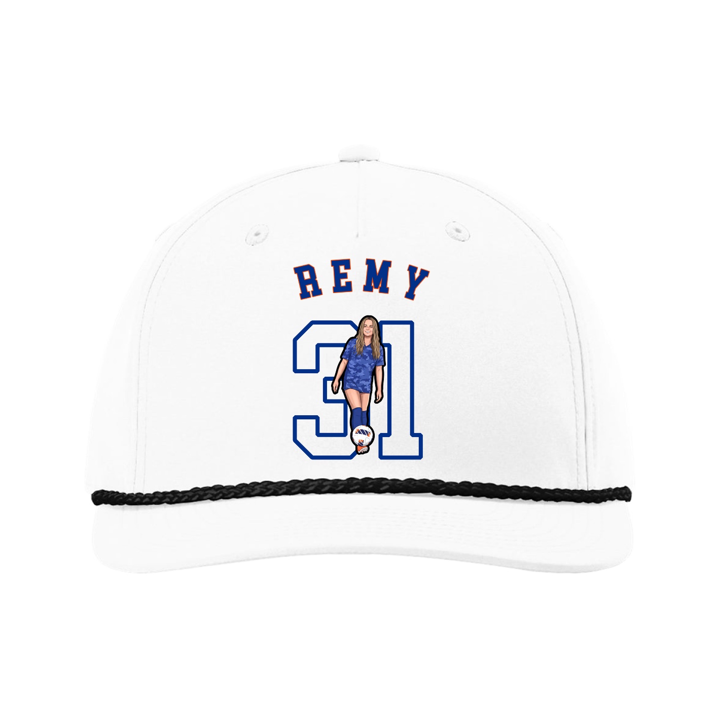 Five-Panel Classic Rope Cap — Shirsey Arch in White