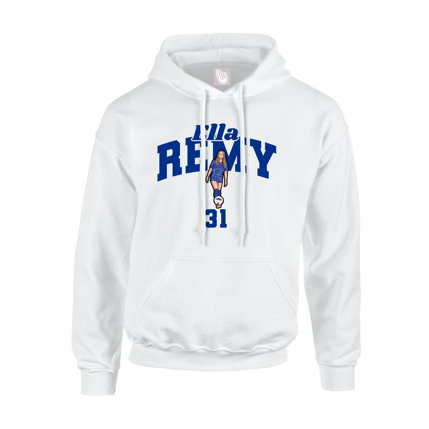 Youth Hoodie — Signature Arch in White