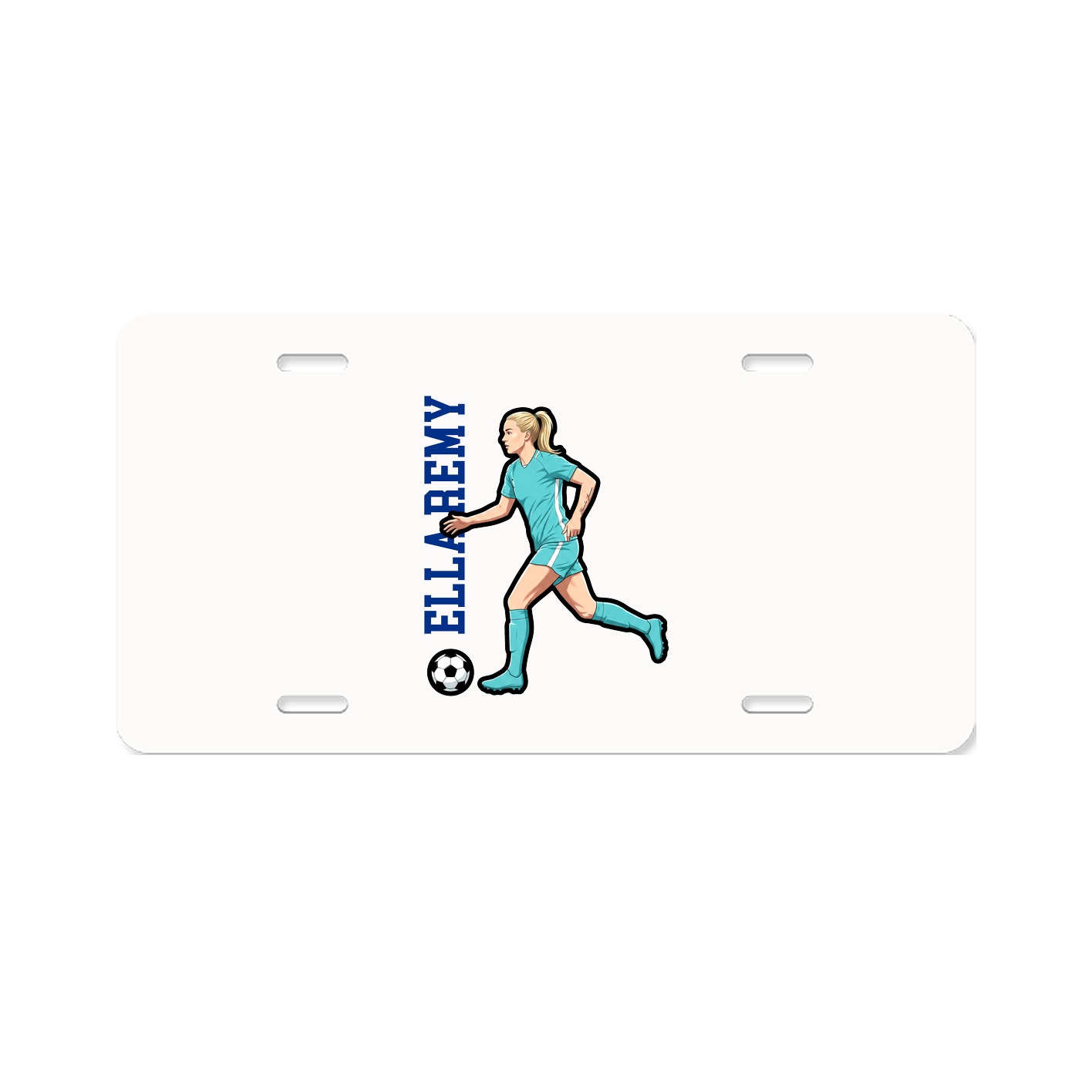 License Plate — Name Vertical in Classic