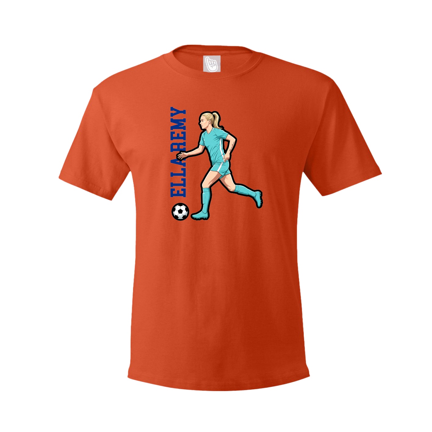 Youth Tee — Name Vertical in Orange