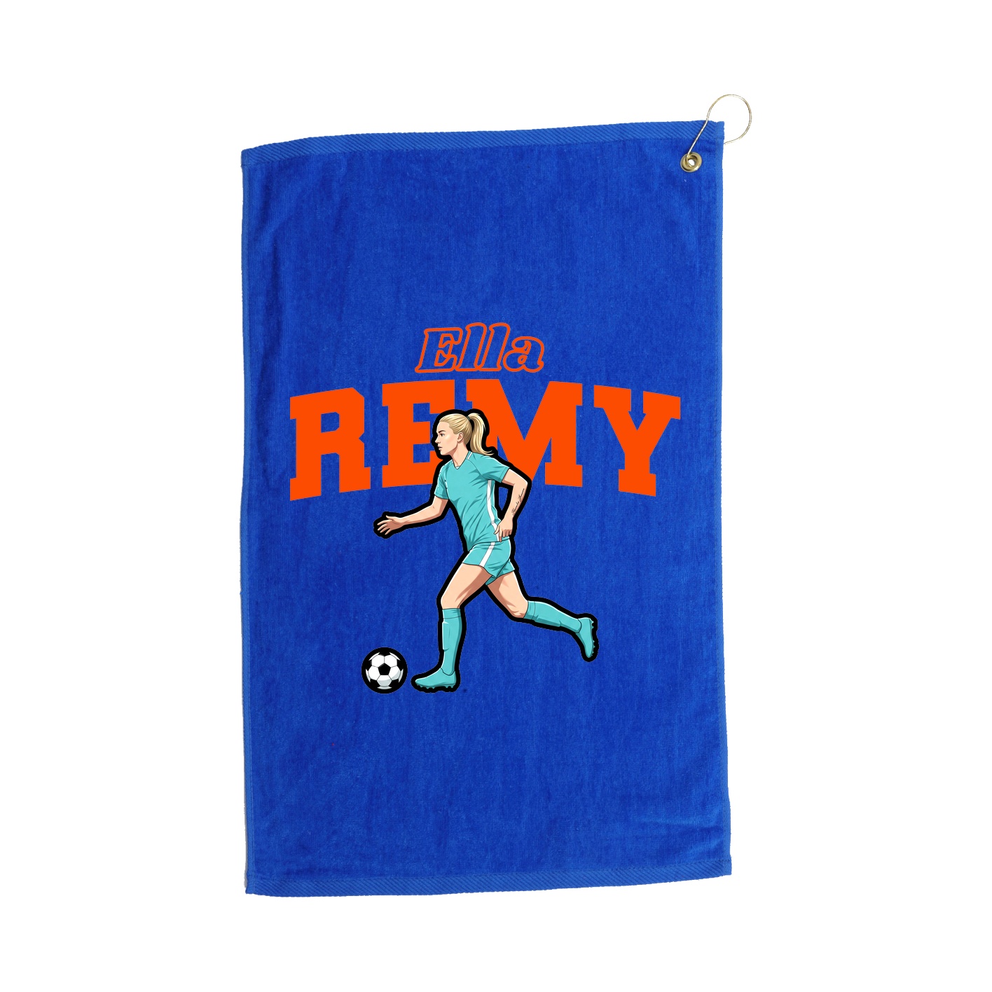 Golf Towel — Name Arch in Royal