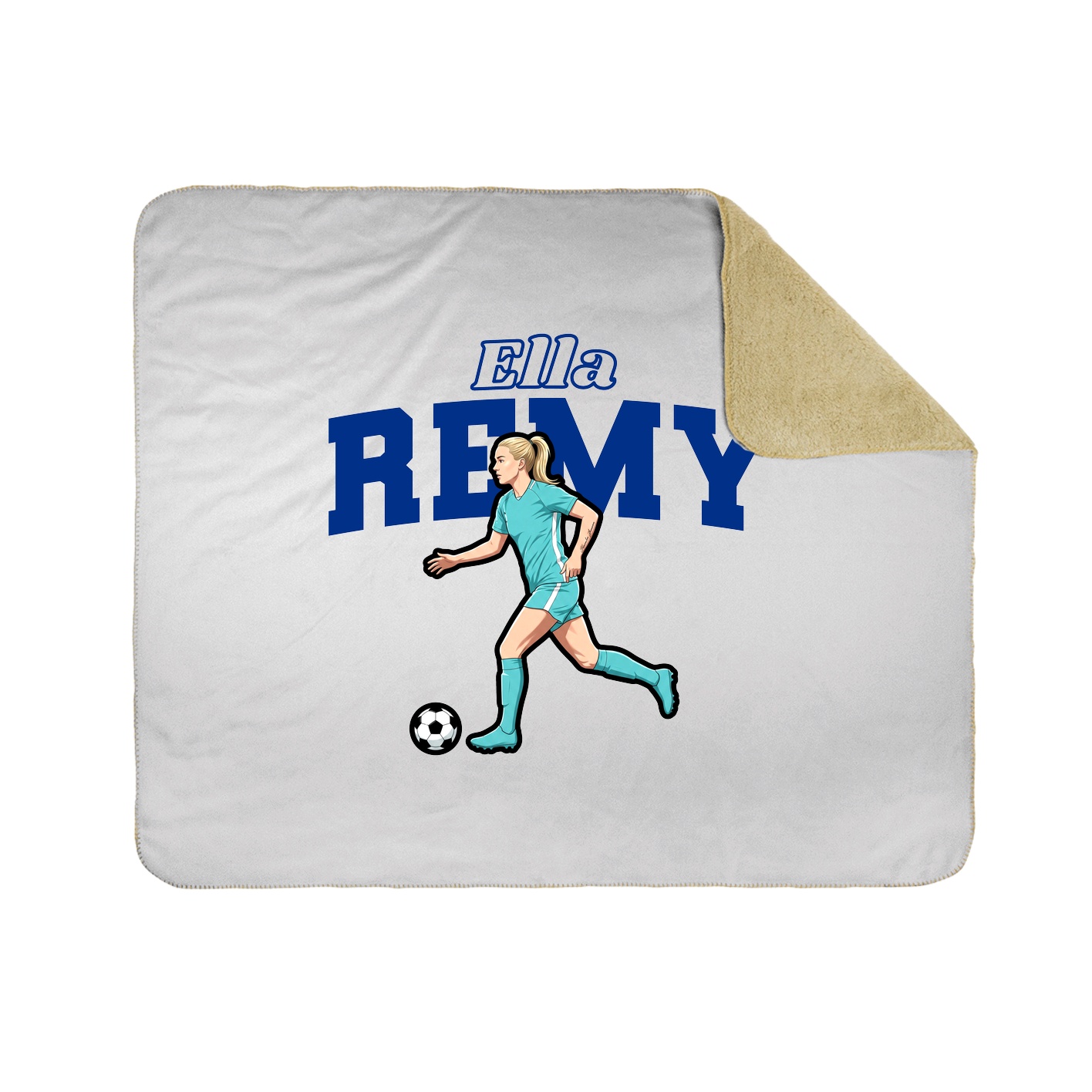 Throw Blanket — Name Arch in White
