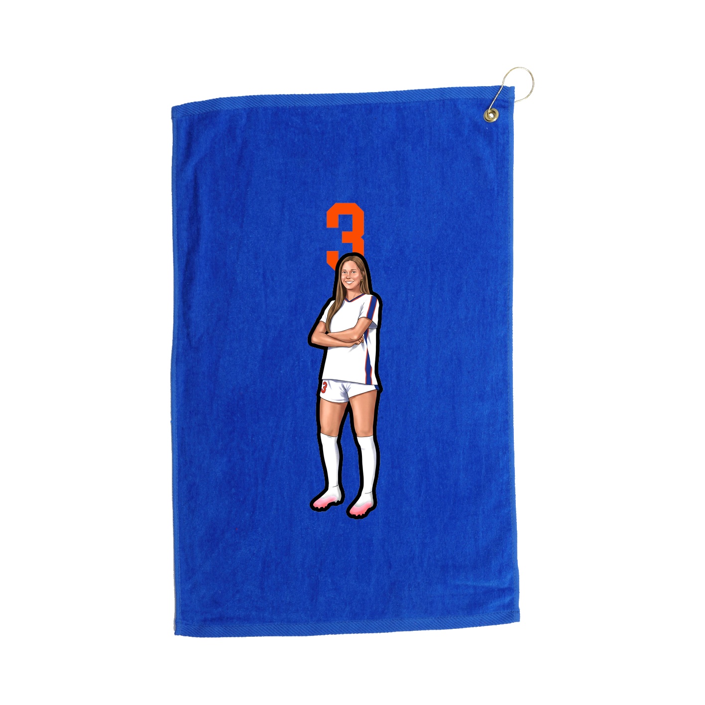 Golf Towel — Number Top in Royal