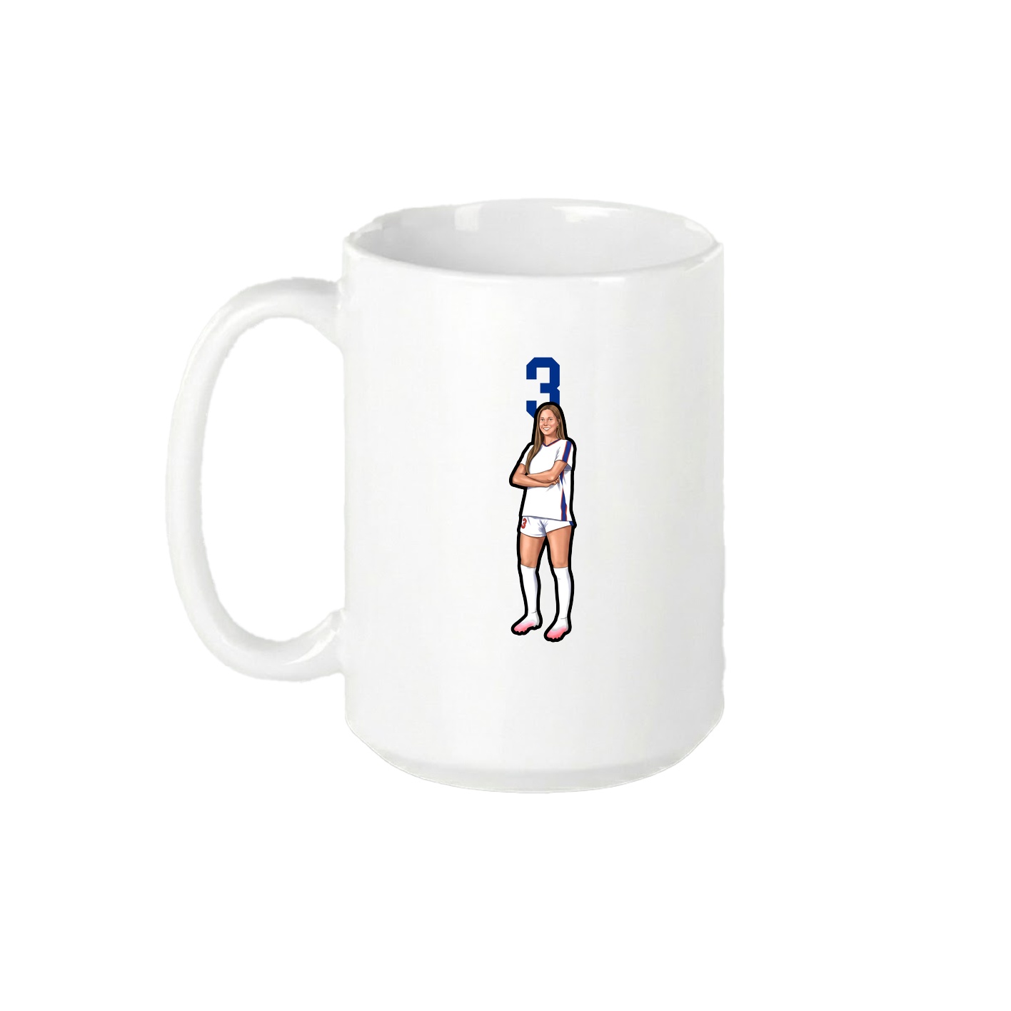 15oz Coffee Mug — Number Top in White