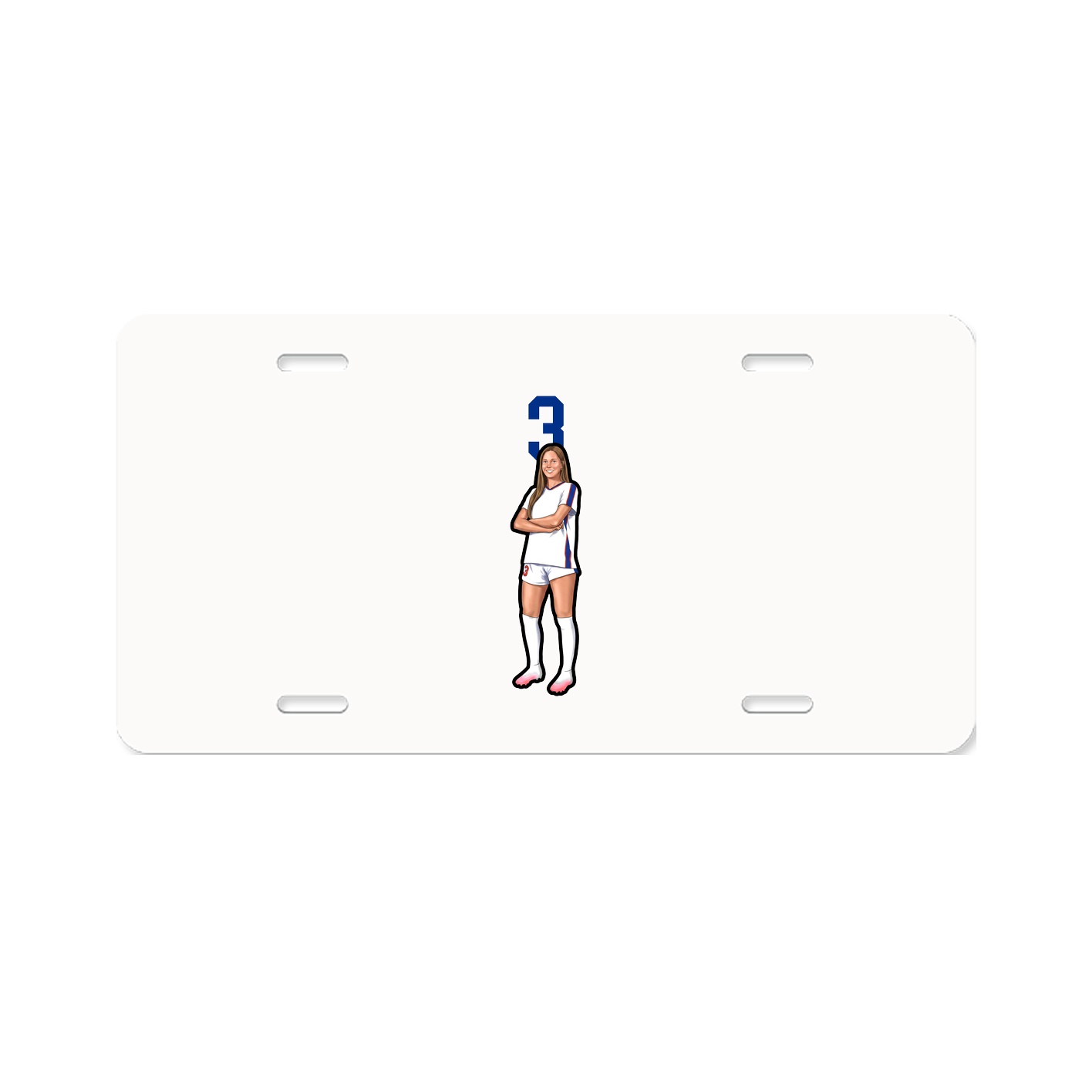 License Plate — Number Top in Classic