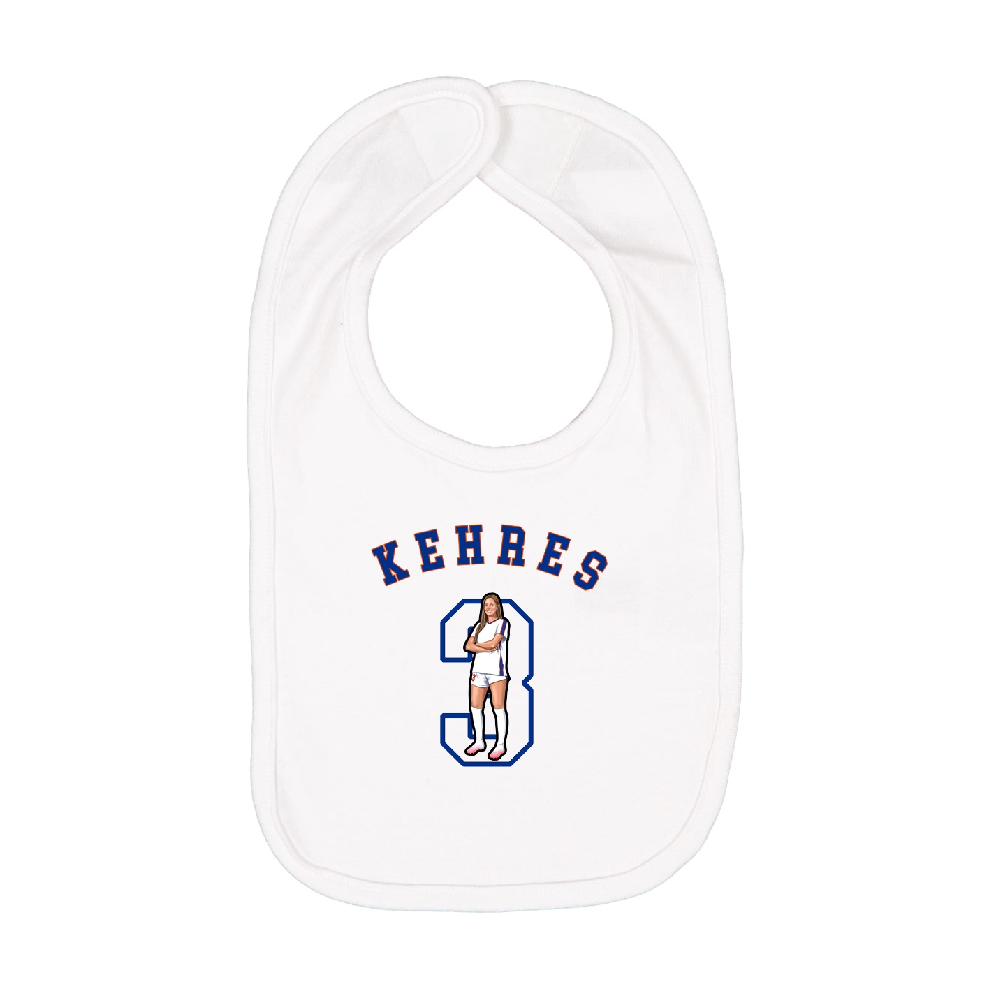 Infant Bib — Shirsey Arch in White