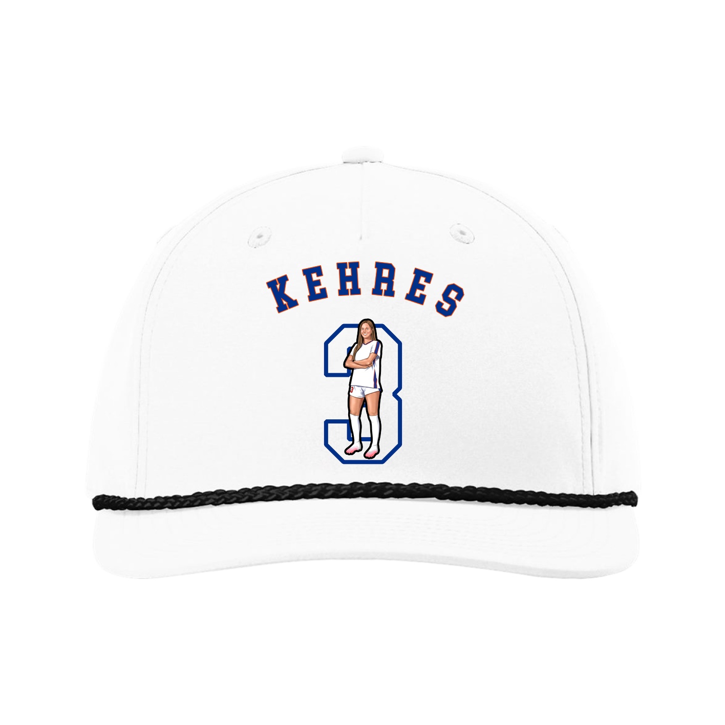 Five-Panel Classic Rope Cap — Shirsey Arch in White